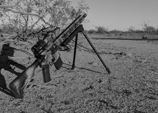 Hunter testing gear in the field